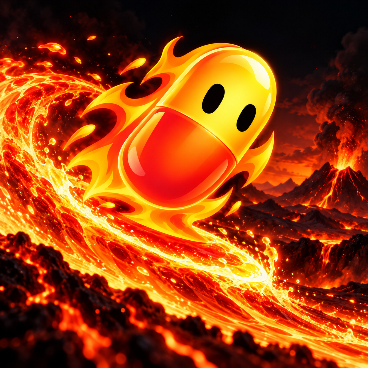 HOTPUMP surfing a brilliant solar flare